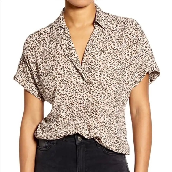 All in Favor Tops - All in Favor Leopard Print V-neck Top